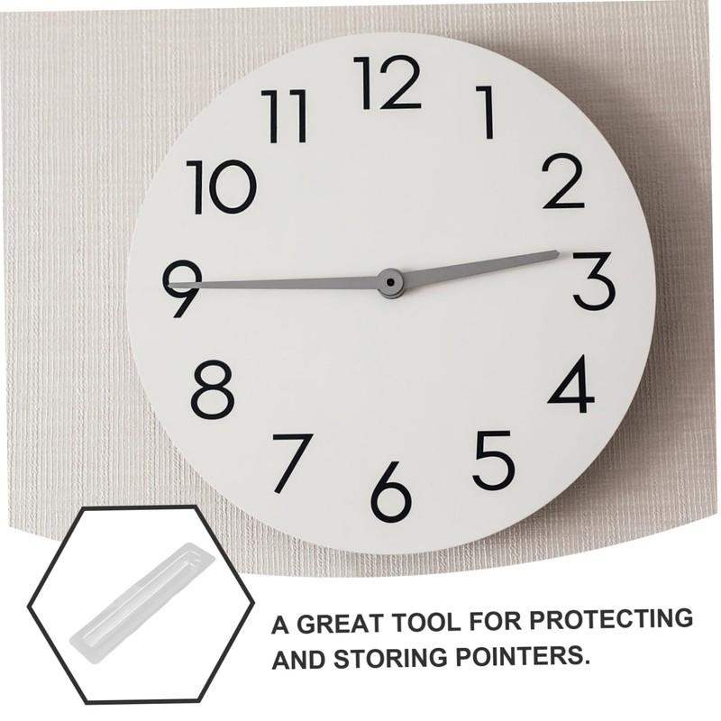 Ipetboom 20pcs Wall Clock Pointer Protection Box Transparent Clock Hands