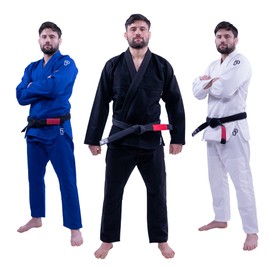 Progress Jiu Jitsu Academy Gi | Lightweight BJJ Gi with Free White Belt | BJJ Kimono for Men & Women | Tear-Resistant Jiu Jitsu Gi for Training & Competition | Women's & Men's Kimono | Black A3
