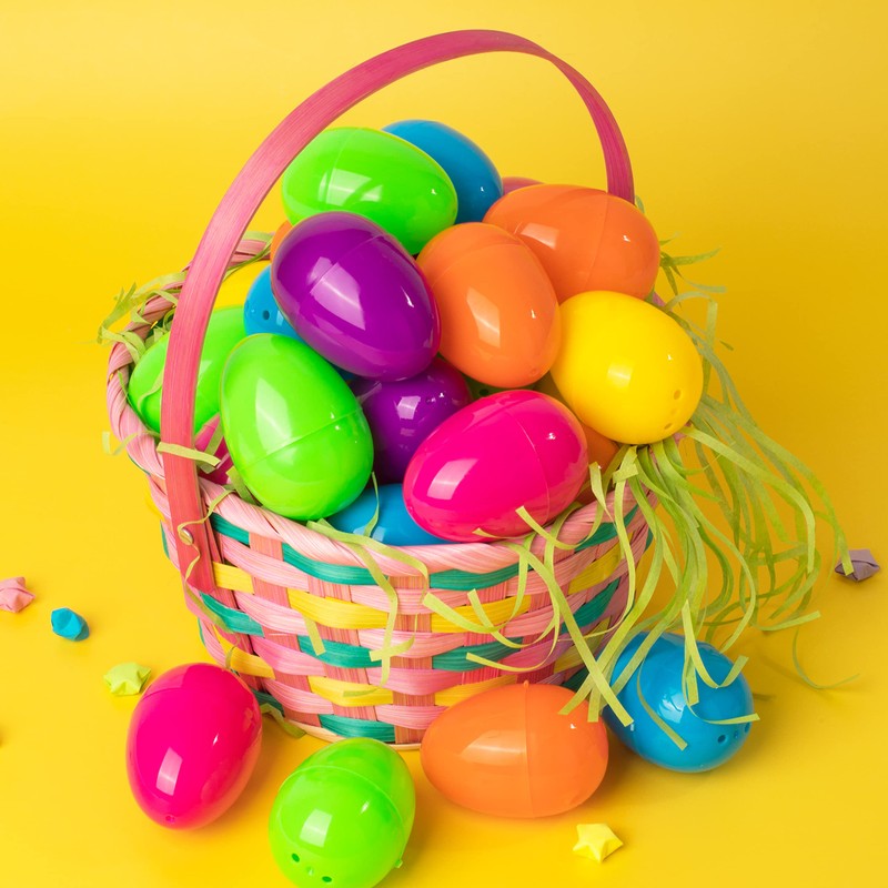 JOYIN 50 PCS 2.3" Easter Eggs, Empty Plastic Eggs Fillable