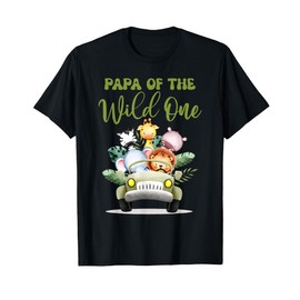 Papa Of The Wild One 1st Birthday Safari Family Matching T-Shirt