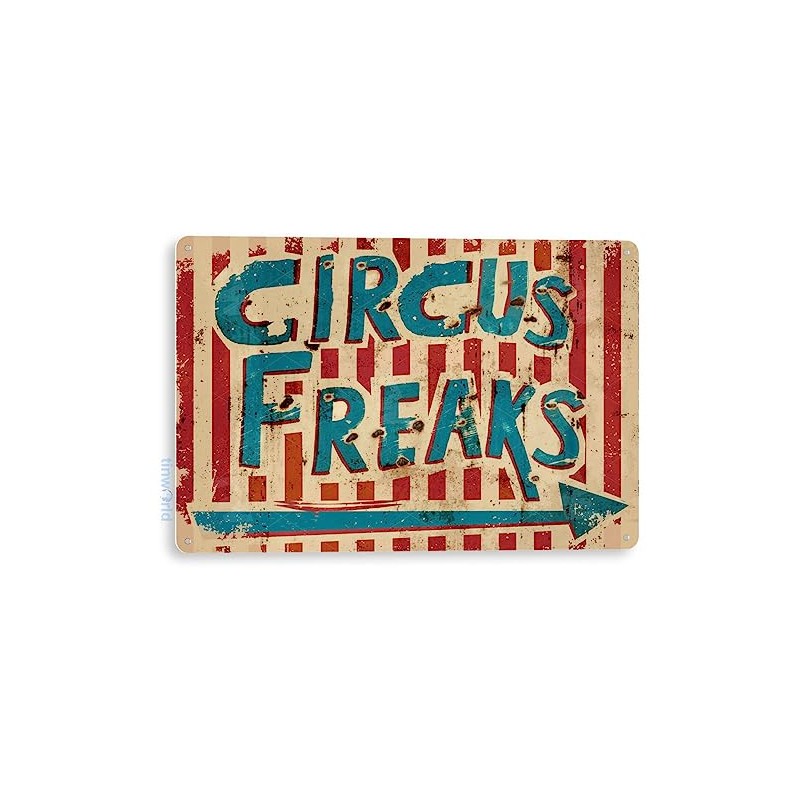 Tinworld Circus Freaks Carnival Sign D052