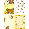 San-X Rilakkuma 6-Hole Sealing Notebook, Sticker Collection, Refill, Compatible with