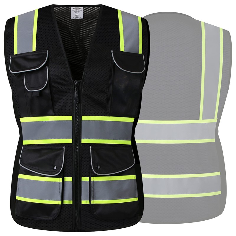 JKSafety 9 Pockets Women Hi-Vis Reflective Safety Vest | Mesh