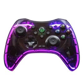 Alone ALGA-NS2WNEC Wireless Neon Controller for Switch2, Clear Black, 6.1 x 1.6 x 4.1 inches (15.5 x 4 x 10.5 cm), Compatible with Switch2, Switch, Switch Lite, OLED Built-in, Glowing, Wireless Games