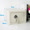 Luwint Small Steel Safe Box with Key Lock, 0.3 Cu