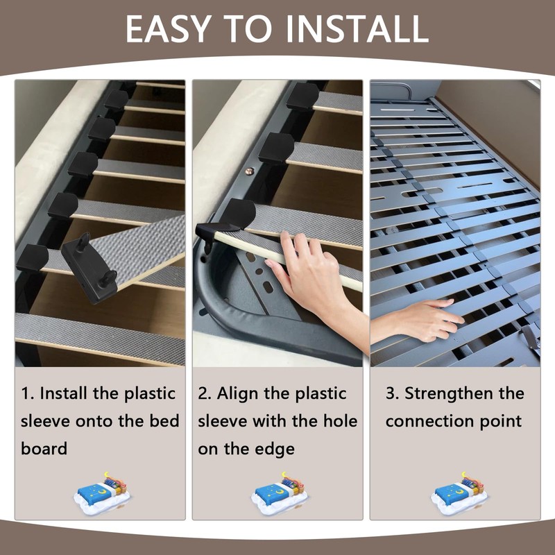 WYTNB 24 End Bed Slat Holders, 12 Centre Bed Slat