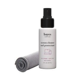 Bayes Electronic Screen Cleaner Spray Kit with Premium Microfiber Cloth - TV Screen Cleaner for Smart TV, LCD, LED, OLED - Tablet, Phone and Computer Screen Cleaner for Car Display - 2 oz