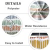 Baocicco Multicolour Stripe Bathroom Curtain Decor with Hooks - Rainbow