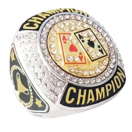 CHXIXUE Poker Champion Ring Trophy Award Winner MVP Collectible Gift Championship Ring