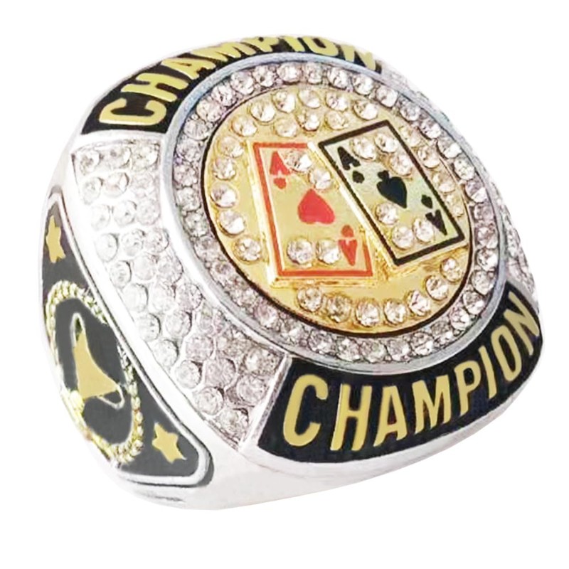 CHXIXUE Poker Champion Ring Trophy Award Winner MVP Collectible Gift