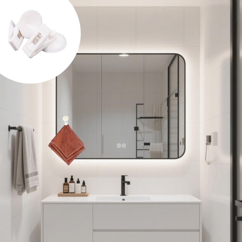 Framad 10PCS Multiple Purpose Shower Curtain Suction Cup Clips to