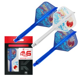 TARGET Japan K-Flex Rising Sun Haruki Muramatsu No.6 KFlex Dart Flights and Shafts | Pack of 3 K Flex Player Edition Accessories | KFlex Dart Shafts, Medium (33mm)