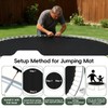 AILEVERS Trampoline Mat Replacement,13.3ft Diameter Mat with 96 Rings,Fits 15ft