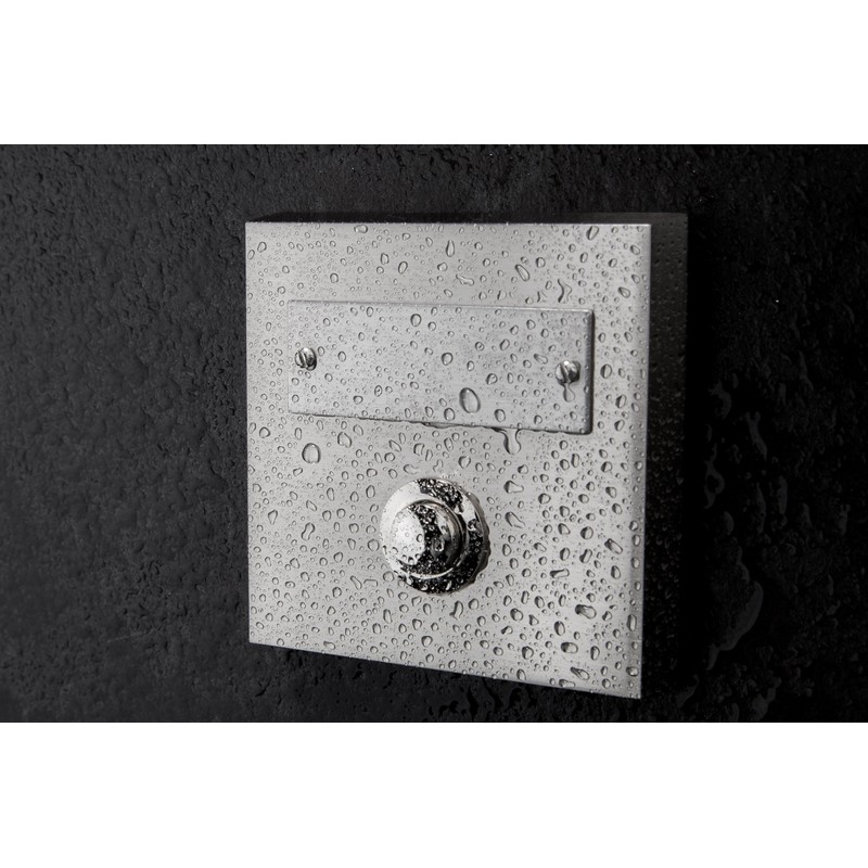 Huber Bell Plate Single Surface-Mounted Rectangular Real Metal with Stainless