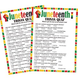 OXEDP Juneteenth Trivia Game Pack of 30, African American History Quiz, Juneteenth Party Game, Black History Quiz -LYJ01