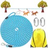 ZENGSUSU Multifunctional Dog Tie Out Cable 100ft for Two Dogs，Reflective