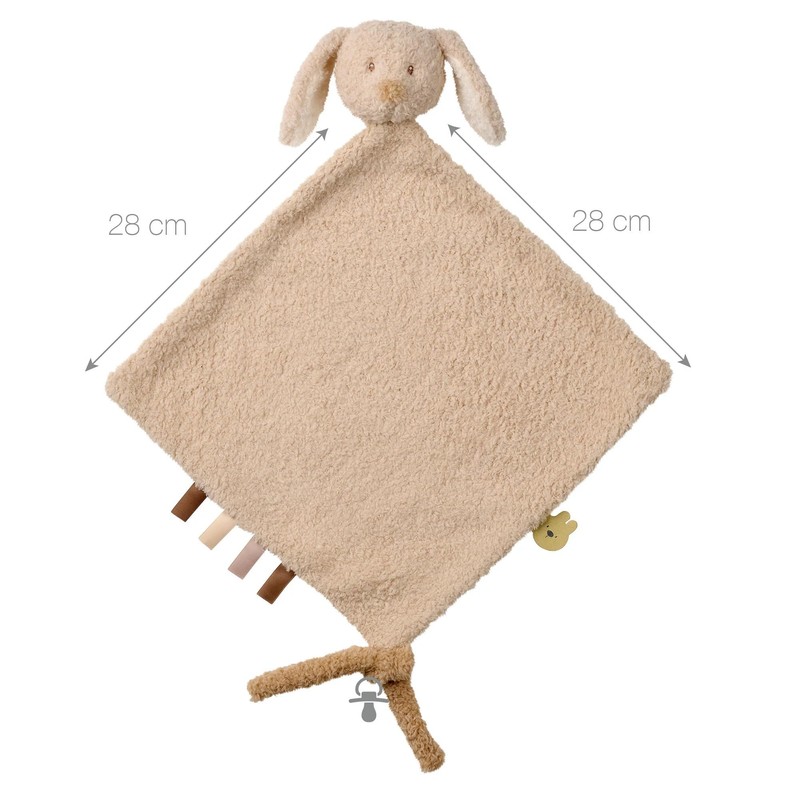 Nattou Teddy - DouDou Maxi Bunny Comforter, Soft Cuddly, Baby