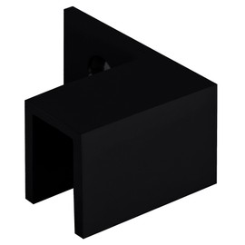 CRL S0GC37RMBL Matte Black Right Hand "Sleeve Over" Wall Mount Glass Clamp