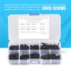 800 pcs M2 Black Carbon Steel Self-Tapping Screw Assortment Kit,