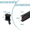 Curtain Track End Caps for Flexible Bendable Curtain Track 4pcs