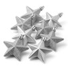 MIJOMA Christmas Decoration Hanging Decoration Stars Silver 6.5 cm Set