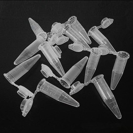 XHBTS 50 Pcs Centrifuge Tubes Bottom Tip Clear Plastic Test Tube Vials 0.2mL 0.5ML 1.5ML (1.5ml)