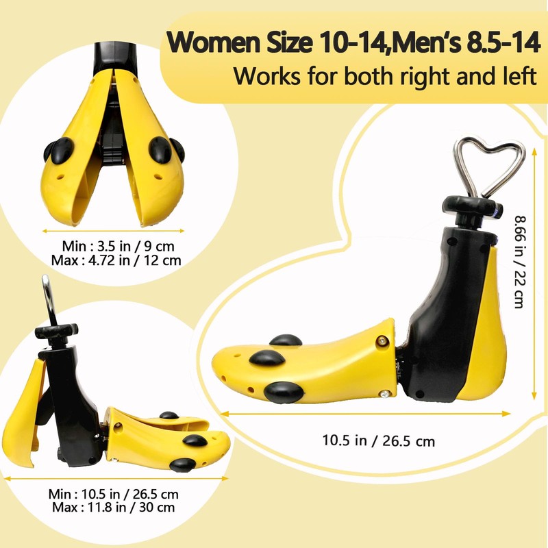 YUYJME Shoe Stretcher Men and Women, Adjustable Boot Stretcher for