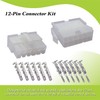 12-Pin Connector Kit, 12 Circuit Compatible Molex MLX Power Connectors,