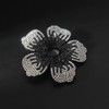 2.9 Inches Created Crystal Hibiscus Hawaiian Flower Hair Clips for