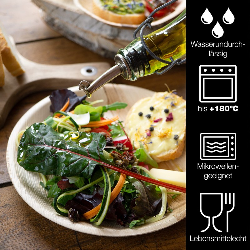 Moritz & Moritz 25-Piece Palm Leaf Tableware Round – 25