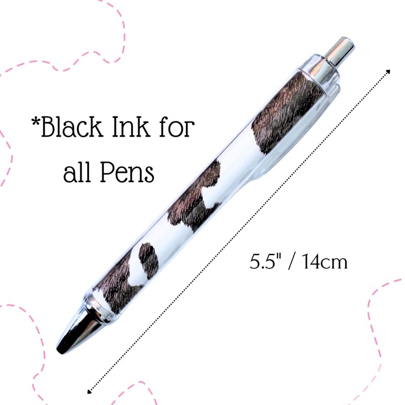 Cowhide Pens 10PC Cow Print Pattern Pen for Office School