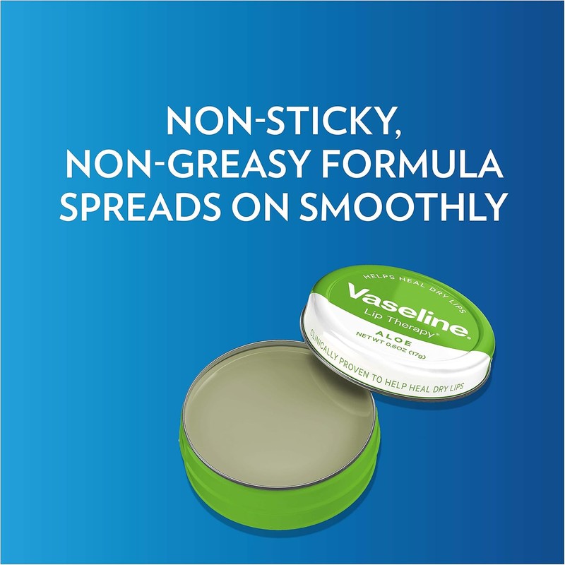 Vaseline Therapy Lip Balm, Aloe Vera 0.6 oz (Pack of