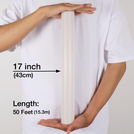 Aimyoo Off White Matte Wrapping Paper, 17 Inches X 50 Feet (70.8 sq.ft.) Solid Color Pearly-Lustre Paper Roll for Christmas Birthday Baby Shower Wedding Gift Wrap