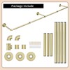 Oroonoko 72inch Gold Wall Mounted Clothes Rack, Industrial Pipe Garment