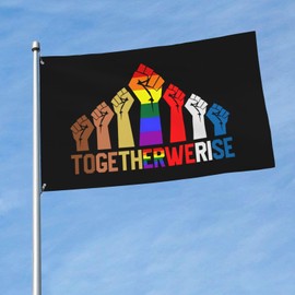 Together We Rise Black Lives Matter Flags 3x5 Ft Outdoor Garden Flag Double Sided Indoor ​banner Breeze Home Flags Decorative
