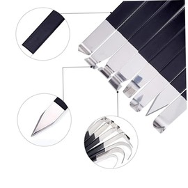 DOITOOL 8pcs Pottery Tools with Rubber Handle Durable Stainless Steel Carving and Shaping Tools for Clay Sculpture Modelling and DIY Projects