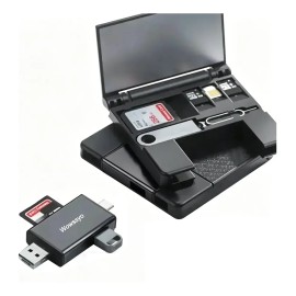 Adaptador Hub Tipo-c Tarjeta Lector De Tarjetas Memoria Otg