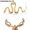 VOCOSTE 1pc Metal Hair Claws, for Women, Gold Tone, 4.37''x2.20''x1.18''