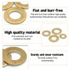 M5 Brass Flat Washers, Pack of 50 Fittings Rings Room