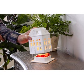 CANDLE WARMERS ETC Canopy Illumination Porcelain House Fragrance Warmer