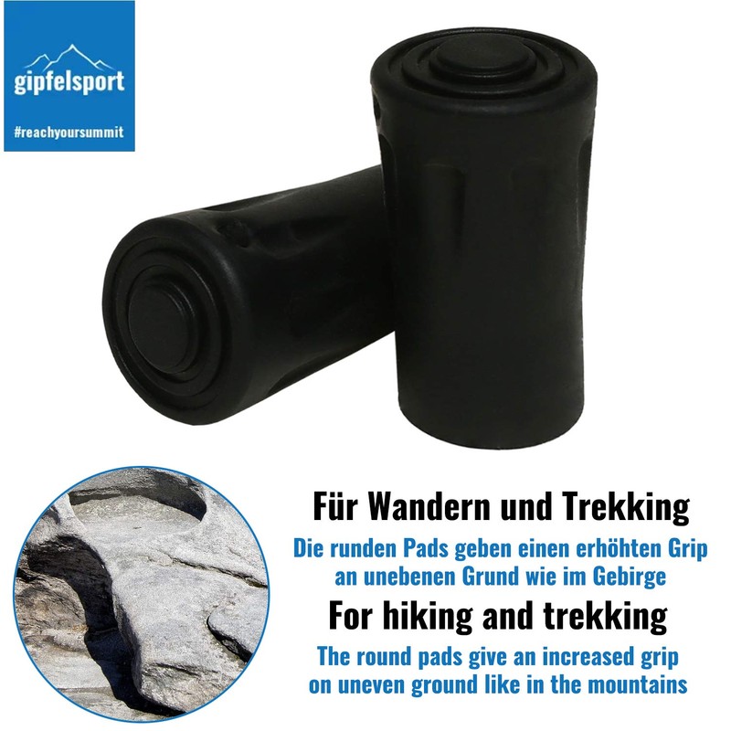 gipfelsport Nordic Walking Rubber Buffer Pads for Nordic Walking Poles