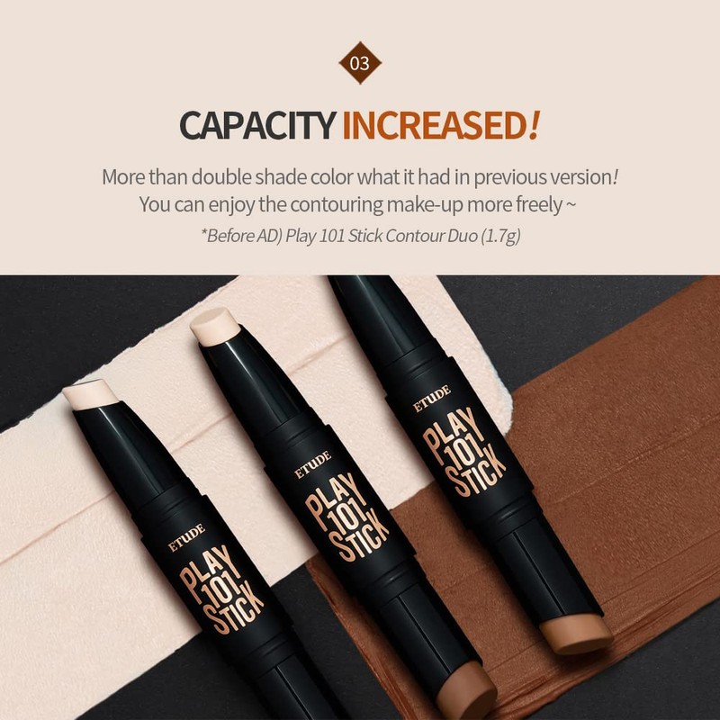 ETUDE Play 101 Stick Duo #03 / Nose Shadow /