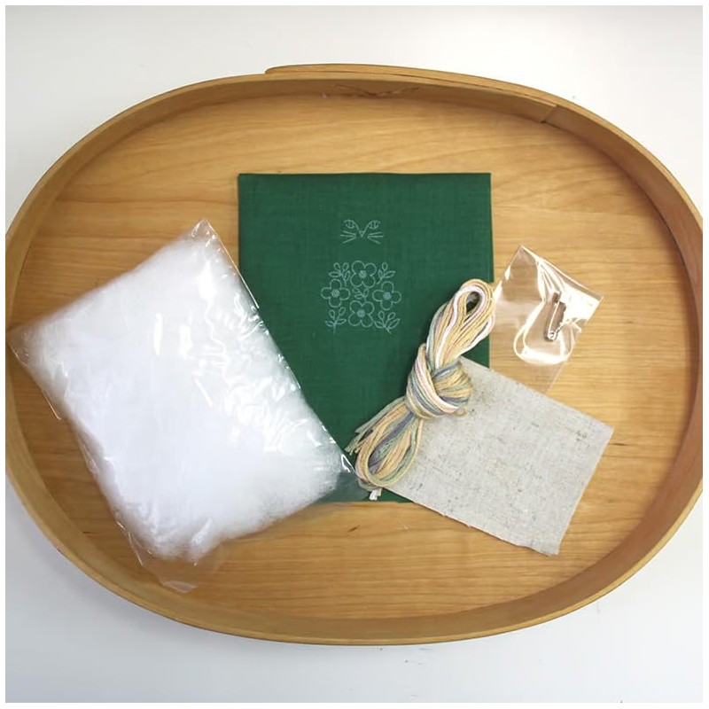 Piece Embroidery Kit "nekogao Brooch Kit" - Small Florets -