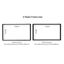 Sound-way Double DIN Car Radio Installation Kit, Universal Metal Dashboard, Radio Frame Cage for car stereo 100 mm with 2 fitting frames 6.2 "173x98 mm and 7" 178x102 mm