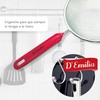 D'Emilia - Stainless Steel Kitchen Strainer with Red Ergonomic Handle,