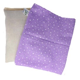 VITASIMPLEX Lavender Cushion with Cover Motif 507 (Purple with Dots) 24 cm x 20 cm with Genuine French Lavender from Provence