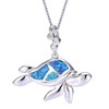 VIKI LYNN Sea Turtle with Bubbles Necklace 925 Sterling Silver