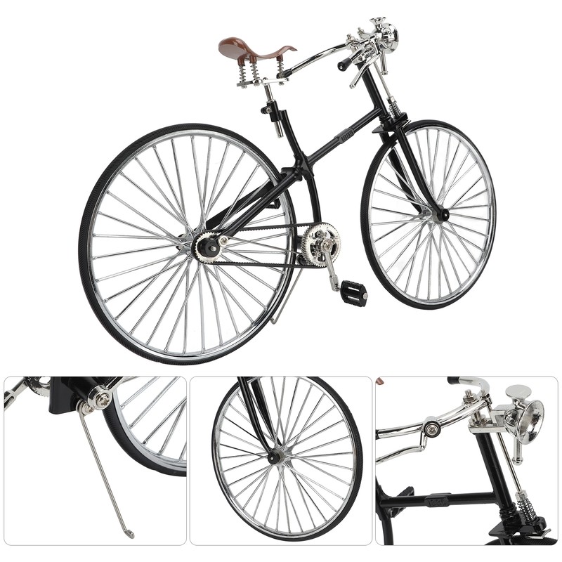 Retro Bicycle Model Retro Style 1:10 Scale Detachable Durable Metal