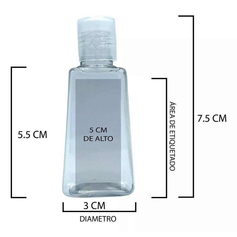 Pet Envase Gel Antibacterial 30ml 150 Pzs Publicidad Promocional