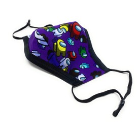 Maskara by BengC Space Crew Purple KID Face Mask - 3D Fit w/Nose Wire Clip